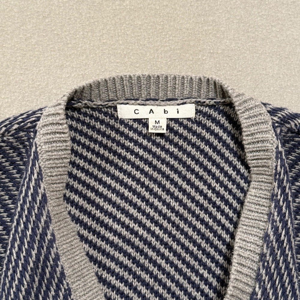 CAbi Color Block Blanket Sweater Open Front Cardigan‎ Medium - Picture 5 of 16